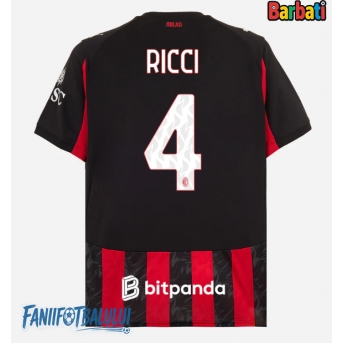 AC Milan Samuele Ricci #4 Tricou Fotbal Replică 2025-26 Barbati Acasa